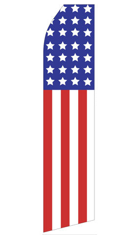 Vertical American Flag Econo Feather Stock Flag