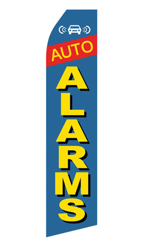 Auto Alarms Econo Feather Stock Flag