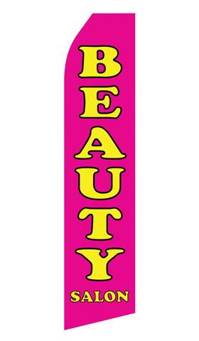 Beauty Salon Econo Feather Stock Flag