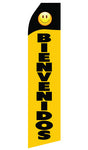 Bienvenidos Smiley Face Econo Feather Stock Flag