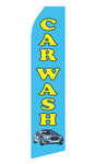 Blue Car Wash Econo Feather Stock Flag