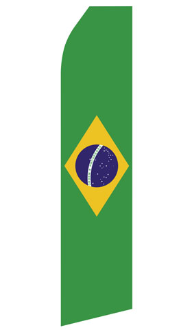 Brazilian Flag Econo Feather Stock Flag