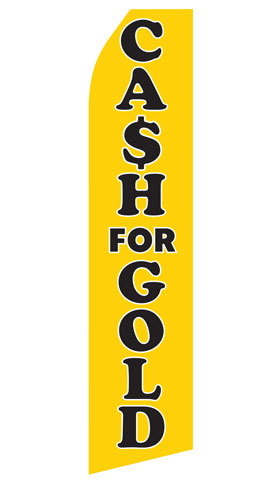Cash For Gold Econo Feather Stock Flag