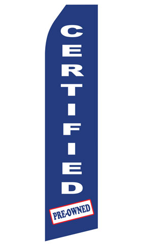 Certified Pre-Owned Econo Feather Stock Flag