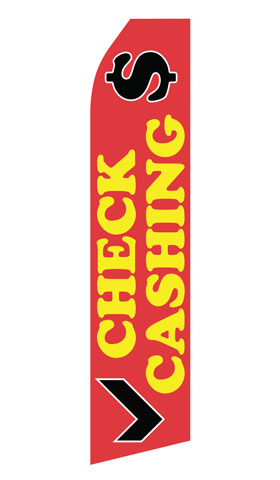 Check Cashing Econo Feather Stock Flag