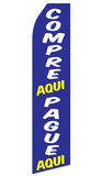 Compre Aqui, Pague Aqui Econo Feather Stock Flag