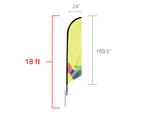 Feather Angled Flag - XLarge 18ft