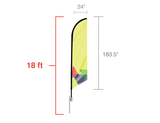 Feather Angled Flag - XLarge 18ft