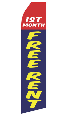 First Month Free Rent Econo Feather Stock Flag