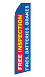 Free Inspection for Tires Brakes Batteries Econo Feather Stock Flag