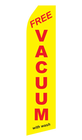 Free Vacuum With Wash Econo Feather Stock Flag