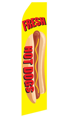 Fresh Hot Dogs Econo Feather Stock Flag