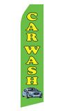 Green Car Wash Econo Feather Stock Flag