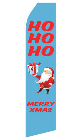 HOHOHO Merry Xmas Econo Feather Stock Flag