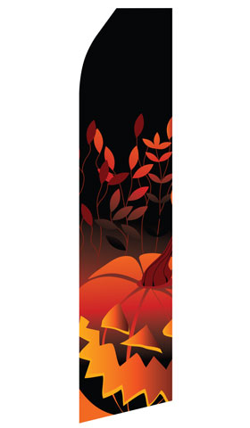 Halloween Pumpkin Econo Feather Stock Flag