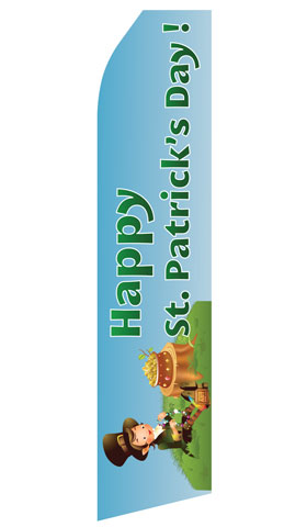 Happy St. Patricks Day Econo Feather Stock Flag