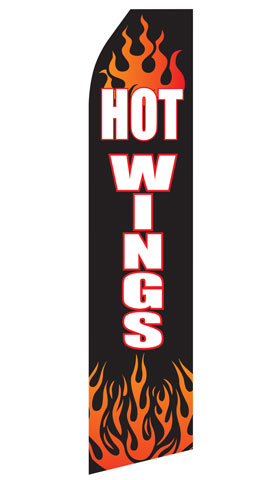 Hot Wings Econo Feather Stock Flag