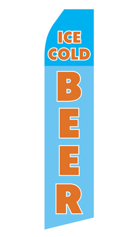 Ice Cold Beer Econo Feather Stock Flag