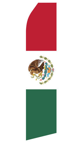 Mexican Flag Econo Feather Stock Flag