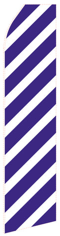 Navy Blue Stripe Econo Feather Stock Flag