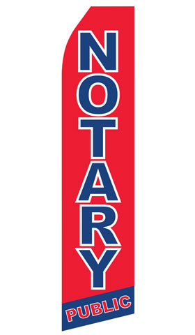Notary Public Econo Feather Stock Flag
