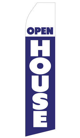 Open House Blue Econo Feather Stock Flag