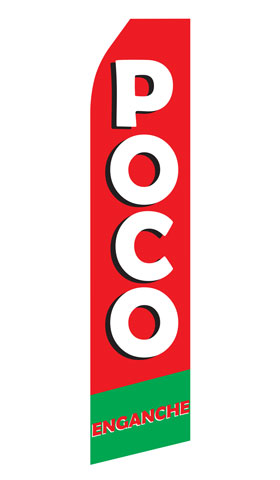 Poco Enganche Econo Feather Stock Flag
