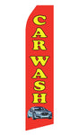 Red Car Wash Econo Feather Stock Flag