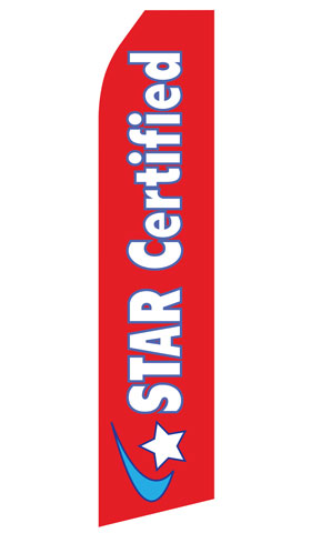 Star Certified Econo Feather Stock Flag