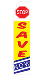 Stop Save Now Econo Feather Stock Flag