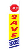 Stop Save Now Econo Feather Stock Flag