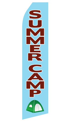 Summer Camp Econo Feather Stock Flag