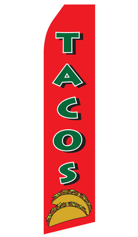 Tacos Econo Feather Stock Flag