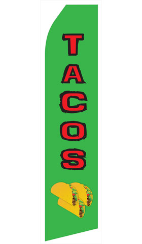 Tacos Econo Feather Stock Flag