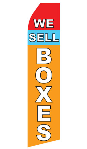 We Sell Boxes Econo Feather Stock Flag