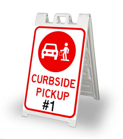Curbside Pickup White Signicade