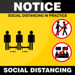 Social Distancing Premium Window Cling 30"x30"